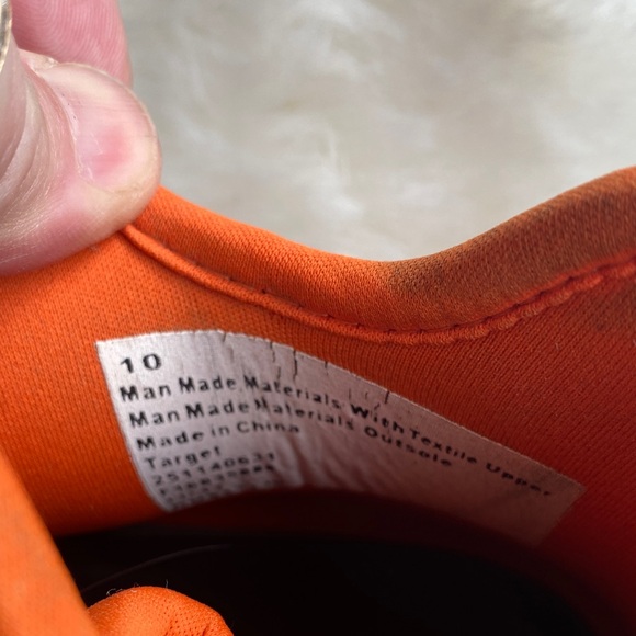 Hunter Women’s Olive and Orange Rain Boots - Picture 9 of 10